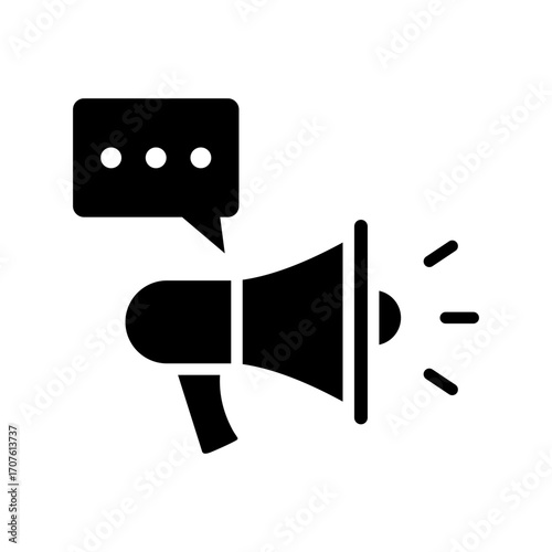 Advertising Icon Vector Illustration Glyph Version