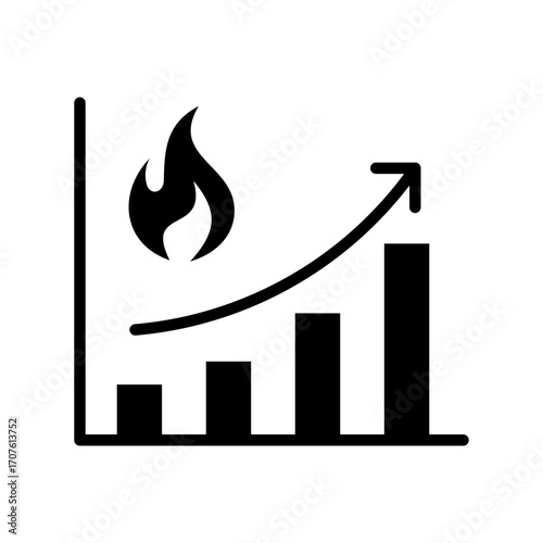 Trend Icon Vector Illustration Glyph Version