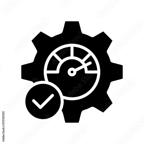 Optimization Icon Vector Illustration Glyph Version