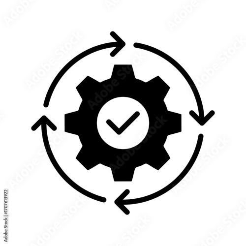 Execution Icon Vector Illustration Glyph Version