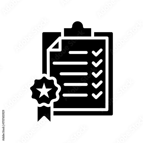 Standardization Icon Vector Illustration Glyph Version