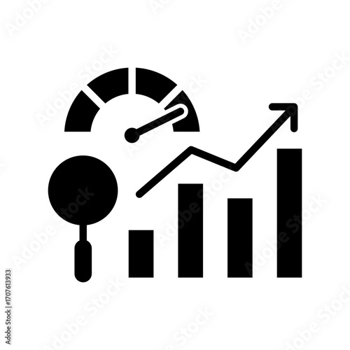 Benchmarking Icon Vector Illustration Glyph Version