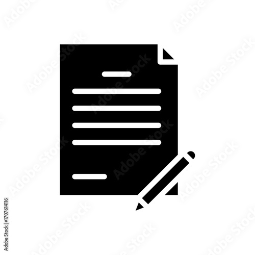 Proposal Icon Vector Illustration Glyph Version