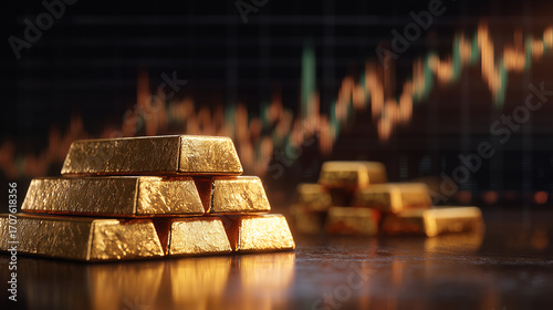 Wealth Concept Gold Market Scene
