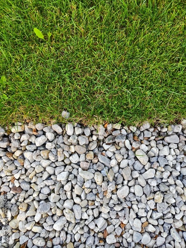 stone wall and grass