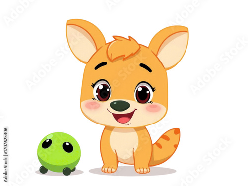 Adorable New Vector Cartoon Character Design of a Cute and Smiling Brown Animal, Created with a Transparent Background for Easy Use in Any Project.