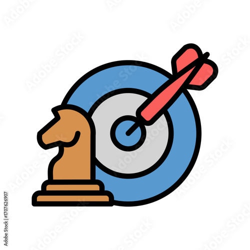 Strategy Icon Vector Illustration Color Version