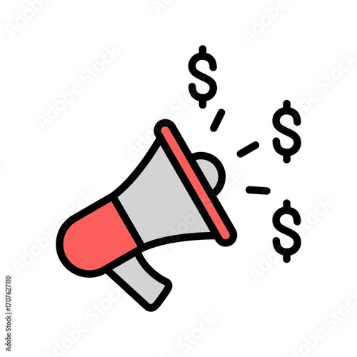 Marketing Icon Vector Illustration Color Version