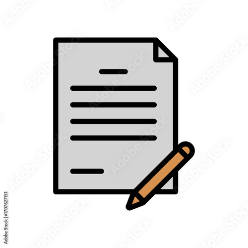 Proposal Icon Vector Illustration Color Version