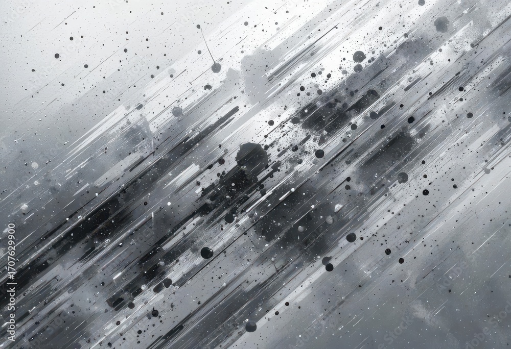 Fototapeta premium Diagonal Silver Watercolor Explosion Dynamic Spray, Expressive Brushstrokes, Conveying Energy and Movement with a Bold, Tilted Design