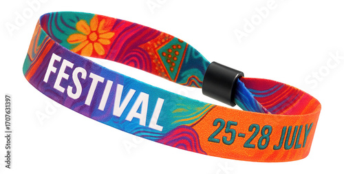 Festival wristband with event dates