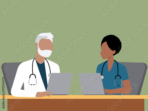 Doctor and nurse in the doctor's office