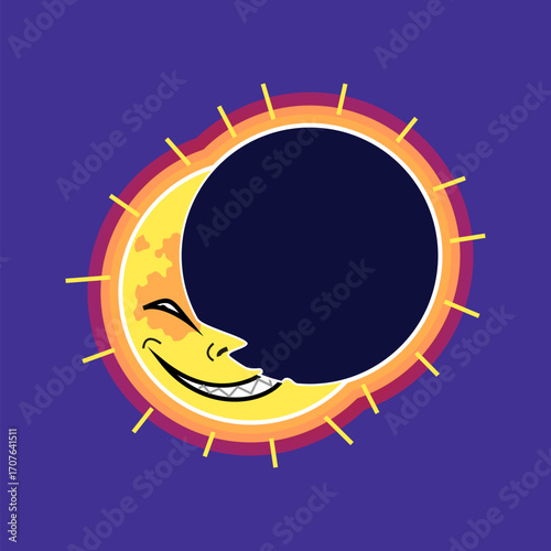 Halloween crescent moon eclipse