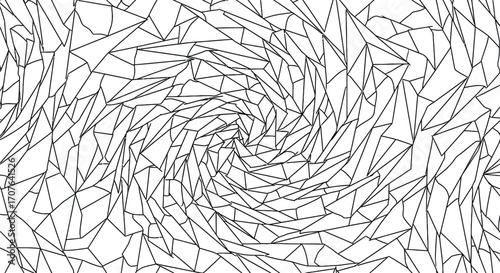 Abstract geometric spiral pattern black and white
