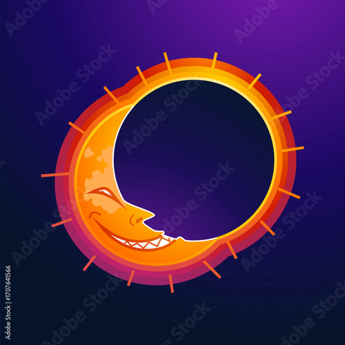 Halloween crescent moon eclipse