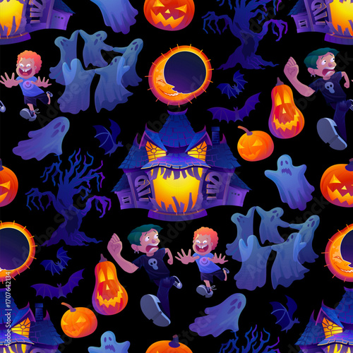 Halloween seamless pattern