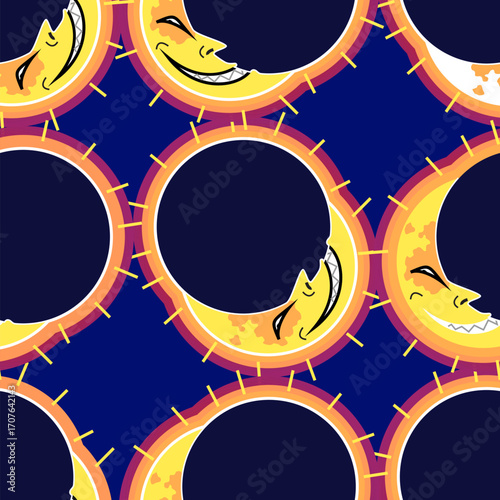 Halloween crescent moon eclipse