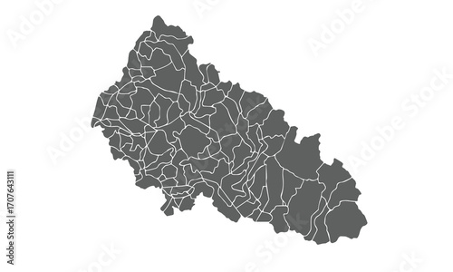 Ukraine Map.Zakarpattia Oblast map.isolated on white background for website layouts,background,education, precise,customizable,Travel worldwide,map silhouette backdrop,earth geography, political.