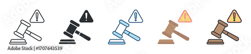Auction Icon Set Multiple Style Collection