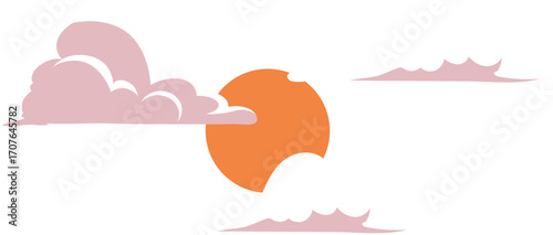 Cloud and sky background vector illustration design