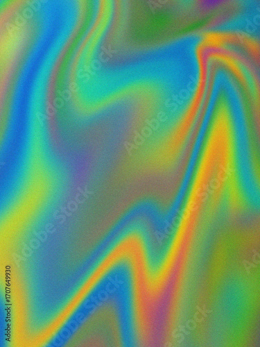 Abstract swirling rainbow colors with grainy texture