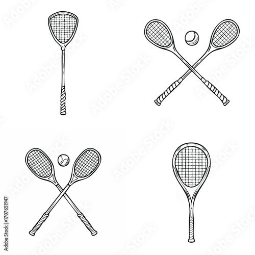 lacrosse elegant line art vector mix in a clean minimal style.