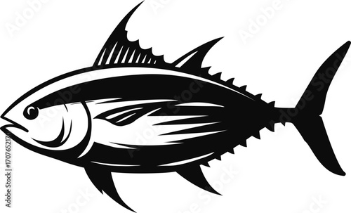 Vector illustration of tuna fish