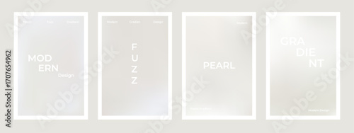 Set of pearl cream gradient background. Simple beige silk soft poster. Modern visual project design for social media, idol poster, banner, flyer