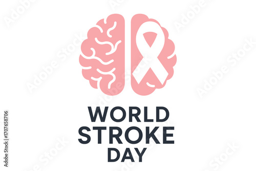 World Stroke Day Flat Vector Illustration with Health Icons