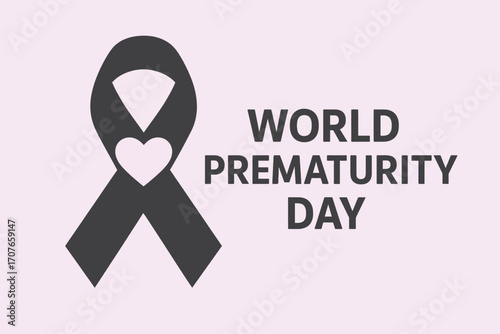 World Prematurity Day Flat Vector Illustration with Awareness Icons