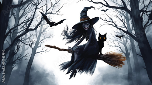 halloween night scene