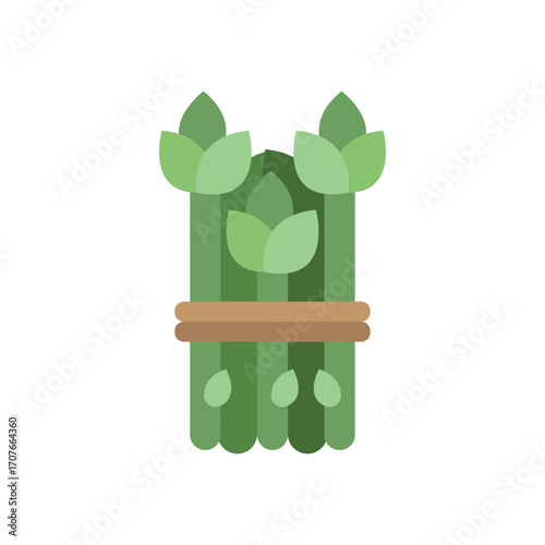 Asparagus icon in color for fresh food, cooking, and grocery projects.