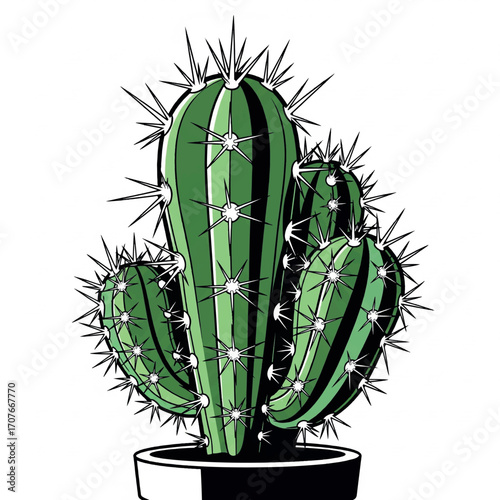 drawing, illustration, cactus, design, vector, art, graphic, nature, desert, summer, arizona, cartoon, plant, background, botanical, western, floral, flower, cacti, isolated, exotic, cute, succulent, 