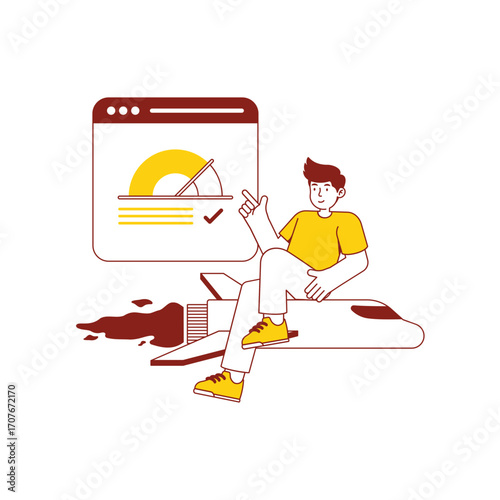 Website Speed Booster for Performance Optimization Illustration
