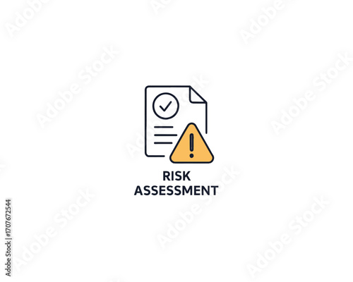 Risk Assessment icon vector design illustration.