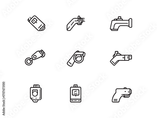 Trainer Whistle line art exercises for strength