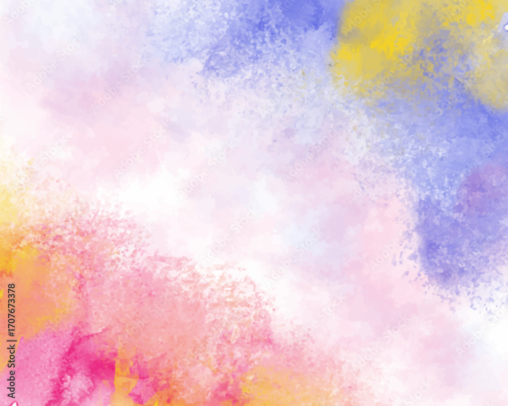 Fototapeta premium Abstract colorful watercolor for background. Digital art painting. Design for your date, postcard, banner, wedding invitation card