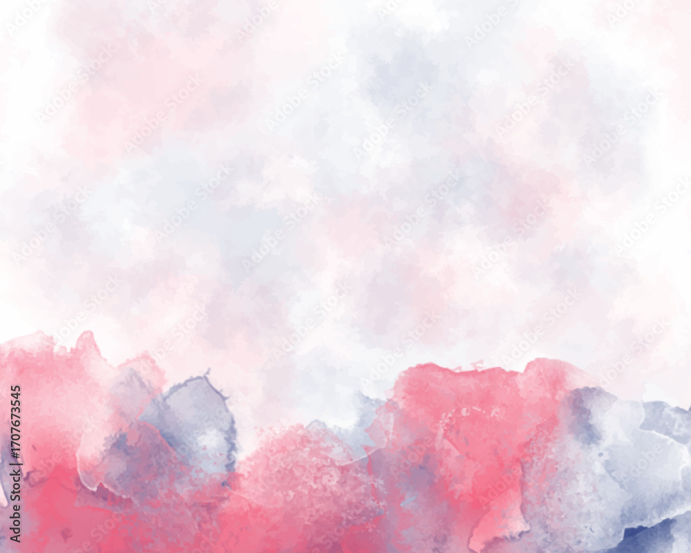 Fototapeta premium Abstract colorful watercolor for background. Digital art painting. Design for your date, postcard, banner, wedding invitation card