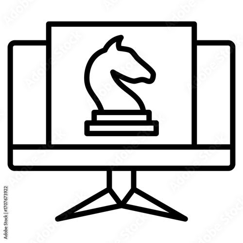 Trojan line icon