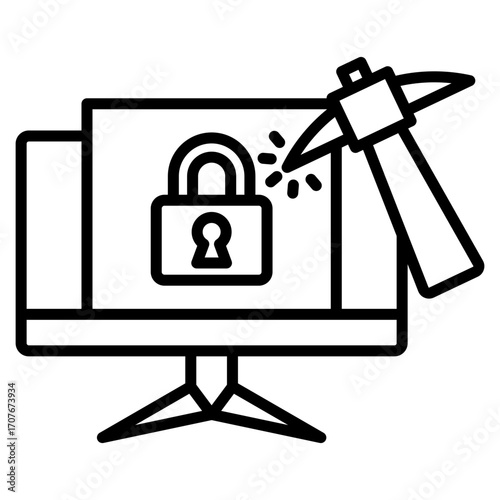 Brute Force line icon