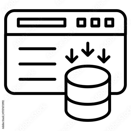Caching line icon