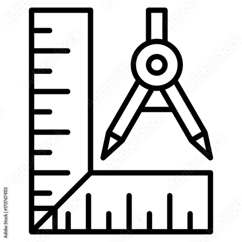 Geometry line icon