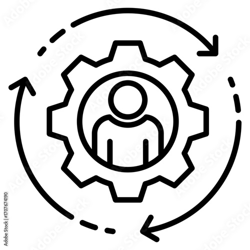 Self-Corrective line icon