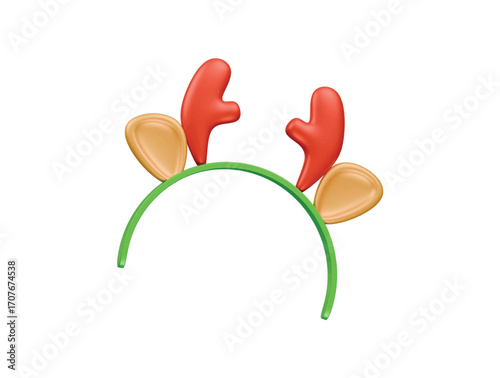 Christmas headband icon 3d illustration render