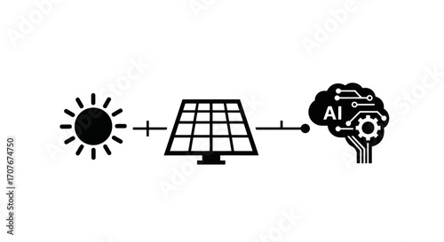 Innovative space economy concept solar power ai integration futuristic technology vector illustration vector