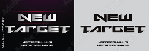 Abstract modern thin line font alphabet. Digital neon fonts and numbers. Typography typeface uppercase number. vector illustration