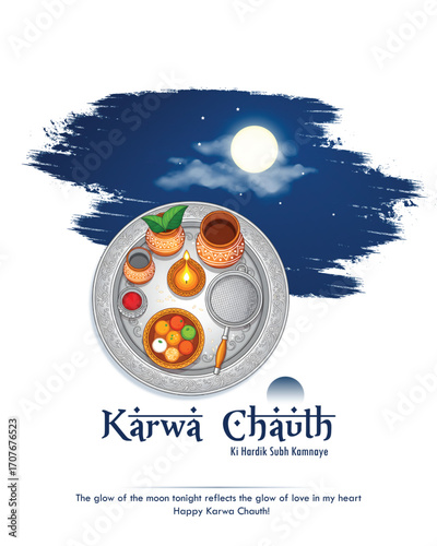 Karwa Chauth Festival Celebration | Fasting Ritual, Puja Thali, Sargi, Mehndi & Moon Viewing Scene