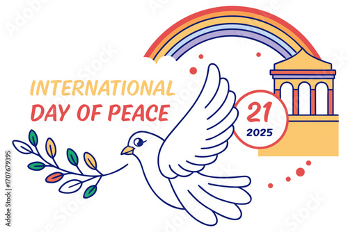 Peace Day Poster Design Concept with Symbolic Elements