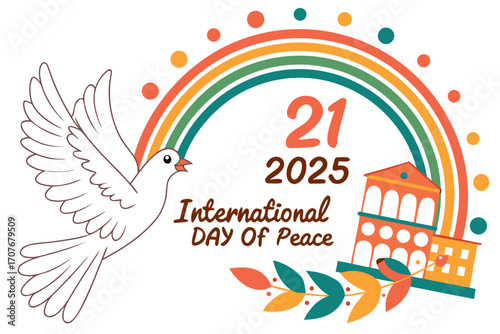 Peace Day Poster Design Concept with Symbolic Elements