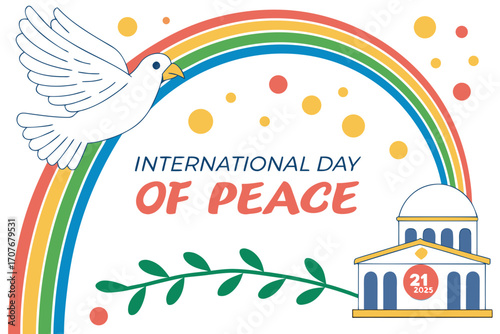 Peace Day Poster Design Concept with Symbolic Elements
